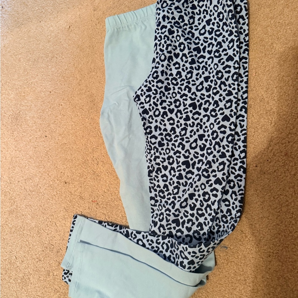 The Children's Place Blue and Black Leopard Leggings